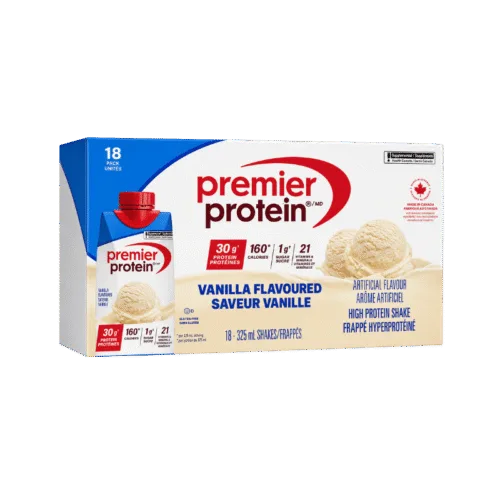 Premier Protein Vanilla Flavoured High Protein Shakes -18 pack