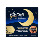 Always ZZZ Disposable Period Underwear – Size L (10–18), 7 Count