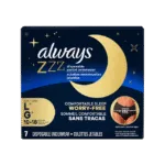 Always ZZZ Disposable Period Underwear – Size L (10–18), 7 Count