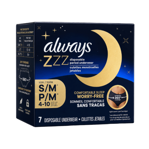 Always ZZZ Disposable Period Underwear – Small/Medium