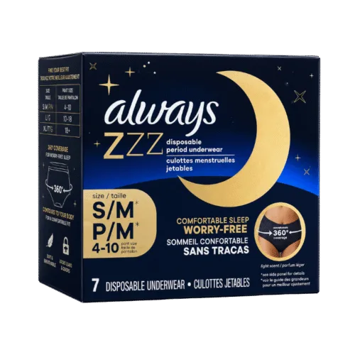Always ZZZ Disposable Period Underwear – Small/Medium