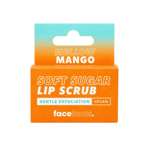 Face Facts Mellow Mango Soft Sugar Lip Scrub Gentle Exfoliation