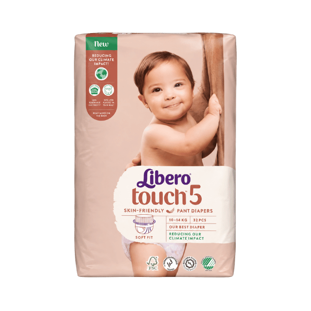 Libero Touch Skin-Friendly Pant Diapers Size 5 – 32 Pieces (10–14 kg)