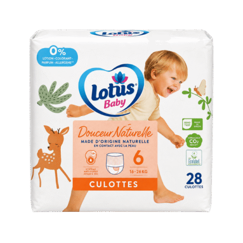 Lotus Baby Douceur Naturelle Pull-Up Pants, Size 6 (16-26kg) - 28 Culottes