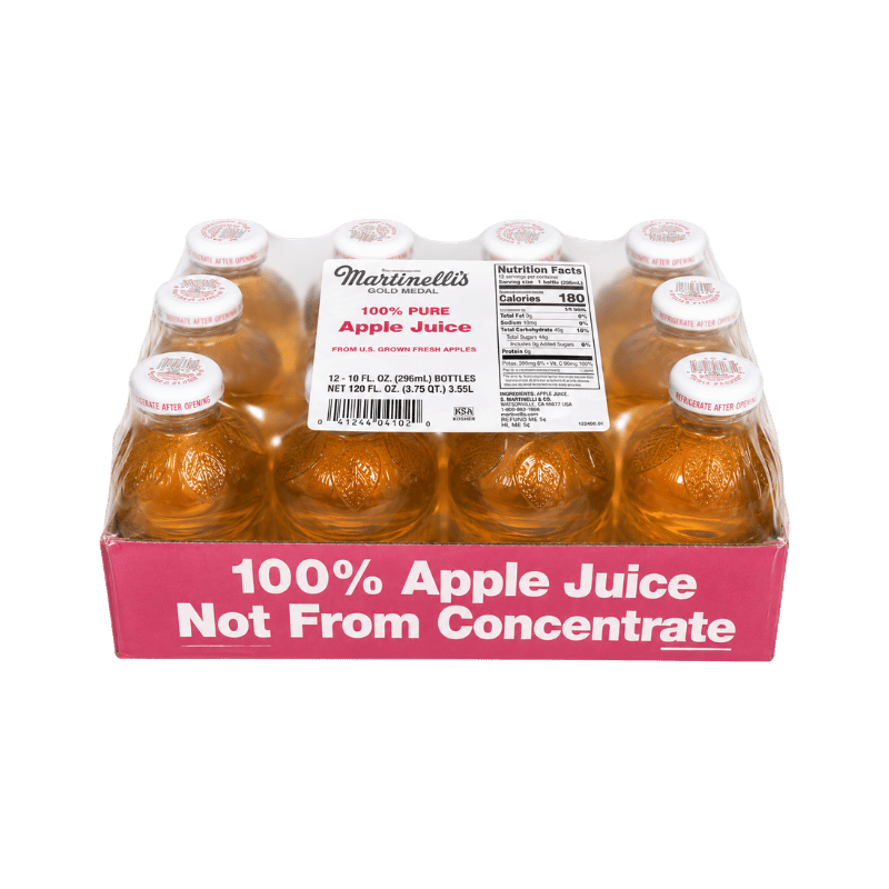 Martinelli’s 100% Pure Apple Juice - 12 Bottles X 296ml