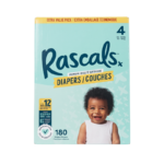 Rascals Premium Diapers Size 4 - 180 Counts