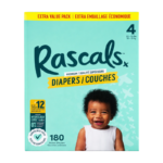 Rascals Premium Diapers Size 4 – 180 Counts