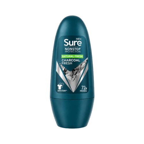 Sure Men Charcoal Fresh Roll-On Deodorant - 72H Freshness