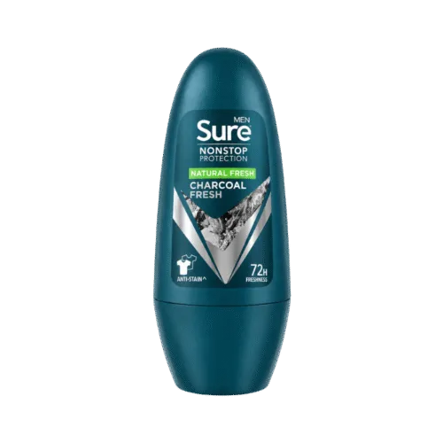 Sure Men Charcoal Fresh Roll-On Deodorant - 72H Freshness