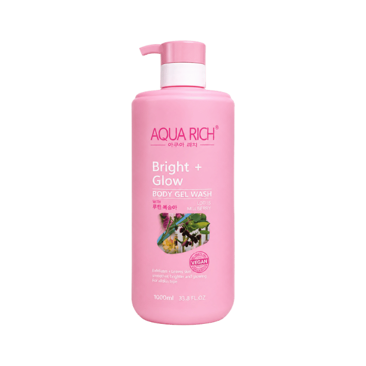 Aqua Rich Bright + Glow Body Gel Wash - 1000ml