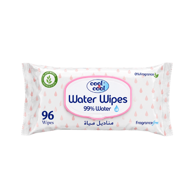 Cool & Cool 99% Water Baby Wipes (0% Alcohol and Fragrance Free) – 96 pieces