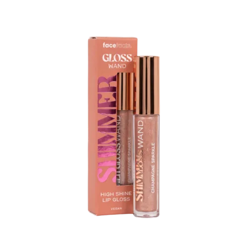 Face Facts Gloss Wand Shimmer High Shine Lip Gloss – Champagne Sparkle
