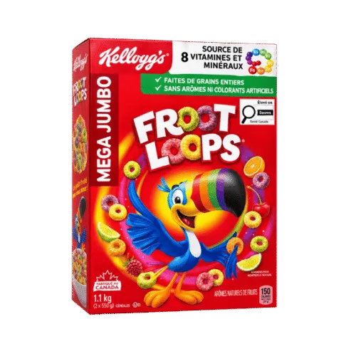 Kellogg’s Froot Loops Mega Jumbo Canada Cereal – 1.1kg X 2 bags