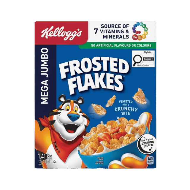 Kellogg’s Frosted Flakes Cereal, Mega Jumbo Canada – 2 Bags (1.41 kg)