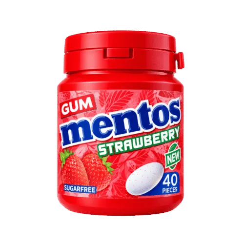 Mentos Sugar-free Strawberry Chewing Gum – 40 Pieces (50g)