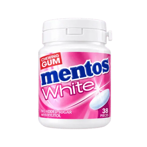 Mentos White Chewing Gum (No Added Sugar) – 38 Pieces