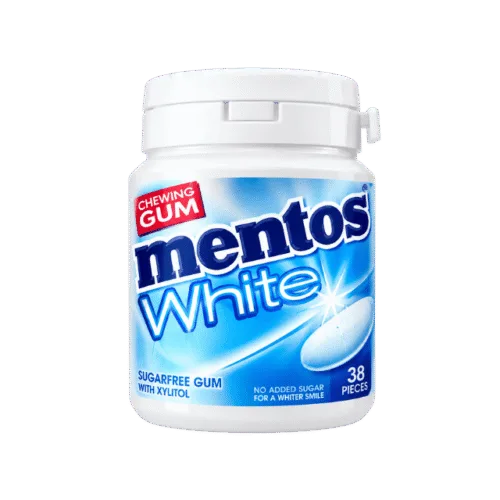 Mentos White Sugarfree Chewing Gum – 38 Pieces (50g)