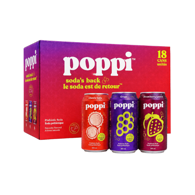 Poppi Prebiotic Soda’s Back Variety Pack – 18 Cans X 355ml