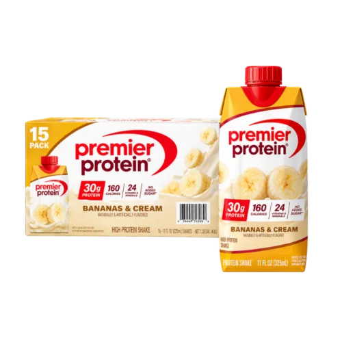 Premier Protein Bananas & Cream High Protein Shake – 15 Pack x 30g