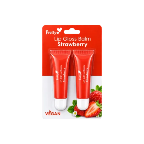 Pretty Strawberry Lip Gloss Balm 2-Pack