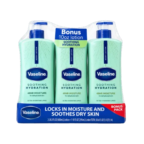 Vaseline Soothing Hydration Body Lotion - 2 pack X 20.3 fl. oz. + Bonus 10 fl. oz.
