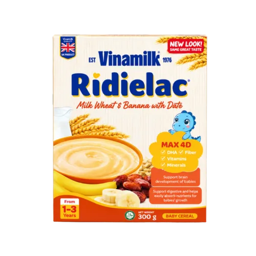 Vinamilk Ridielac Milk Wheat & Banana with Date Baby Cereal – 300g
